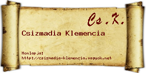 Csizmadia Klemencia névjegykártya